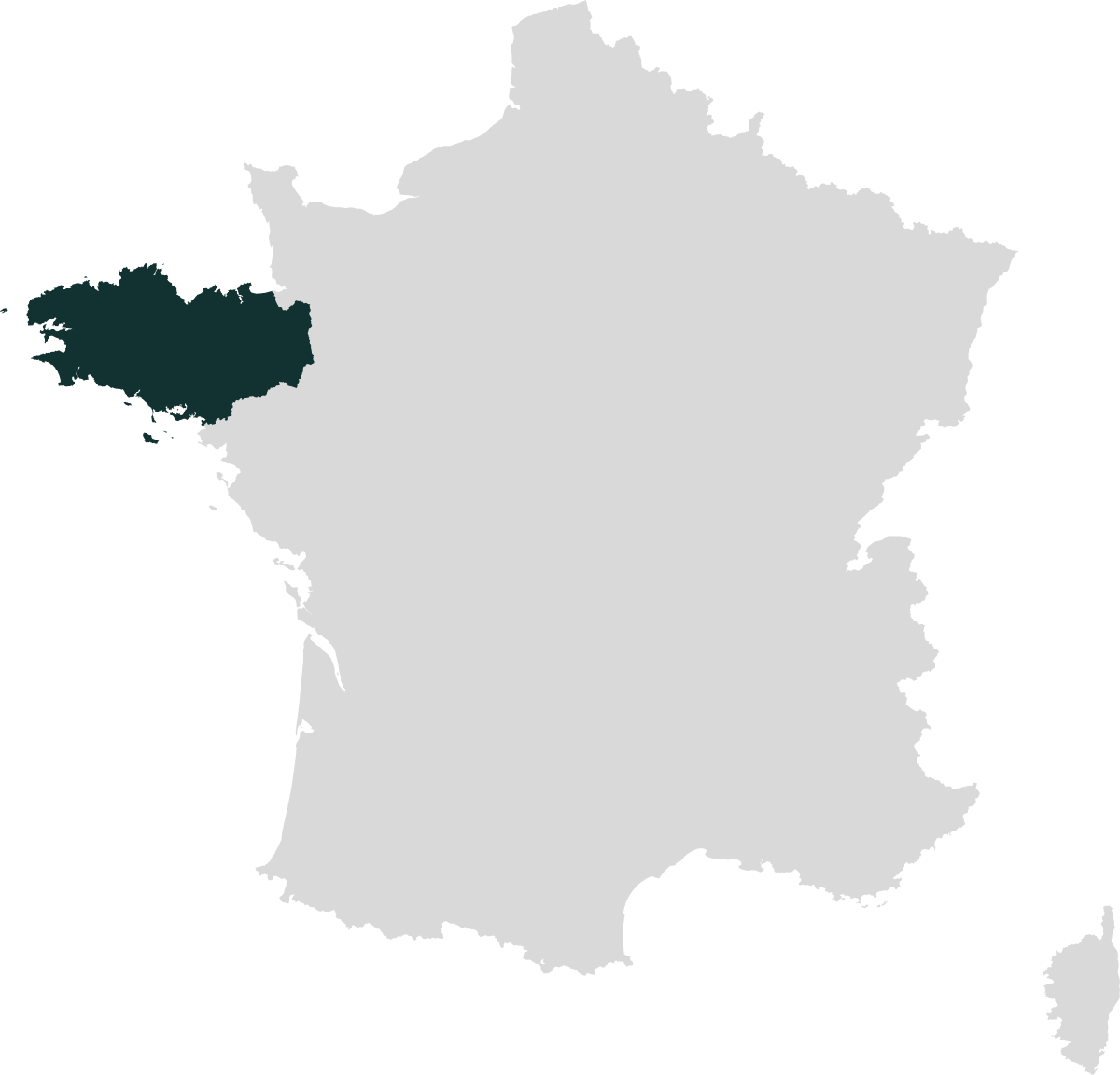Carte de la région Bretagne