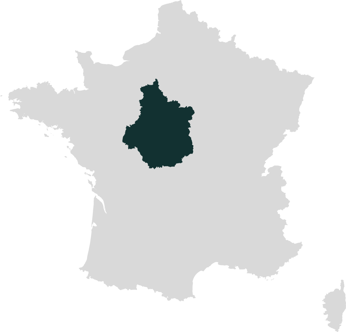 Carte de la région Centre-Val de Loire