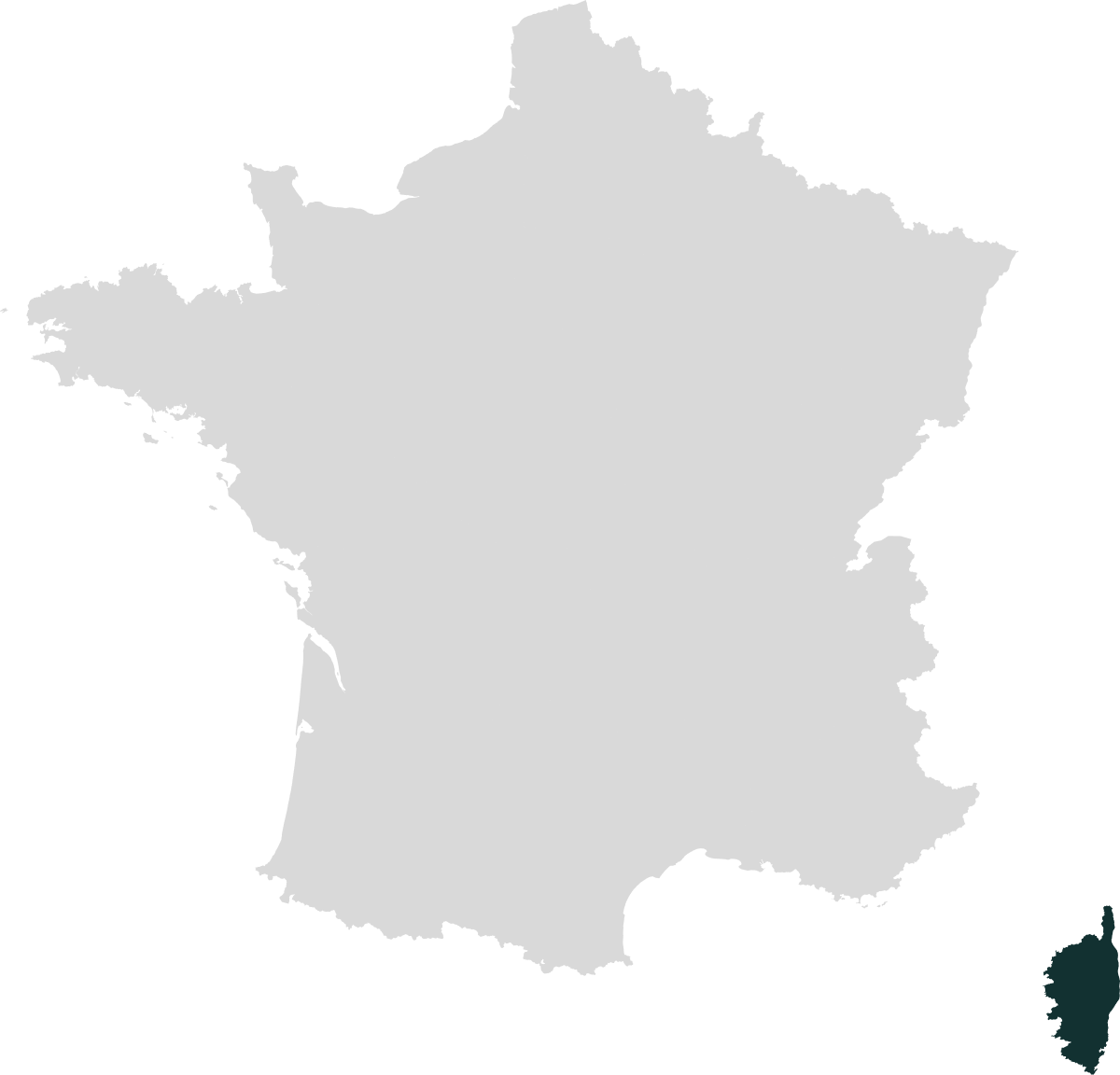 Carte de la région Corse