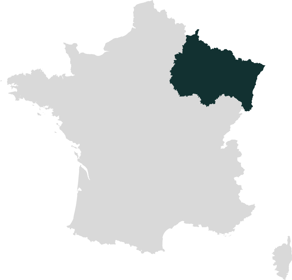 Carte de la région Grand Est