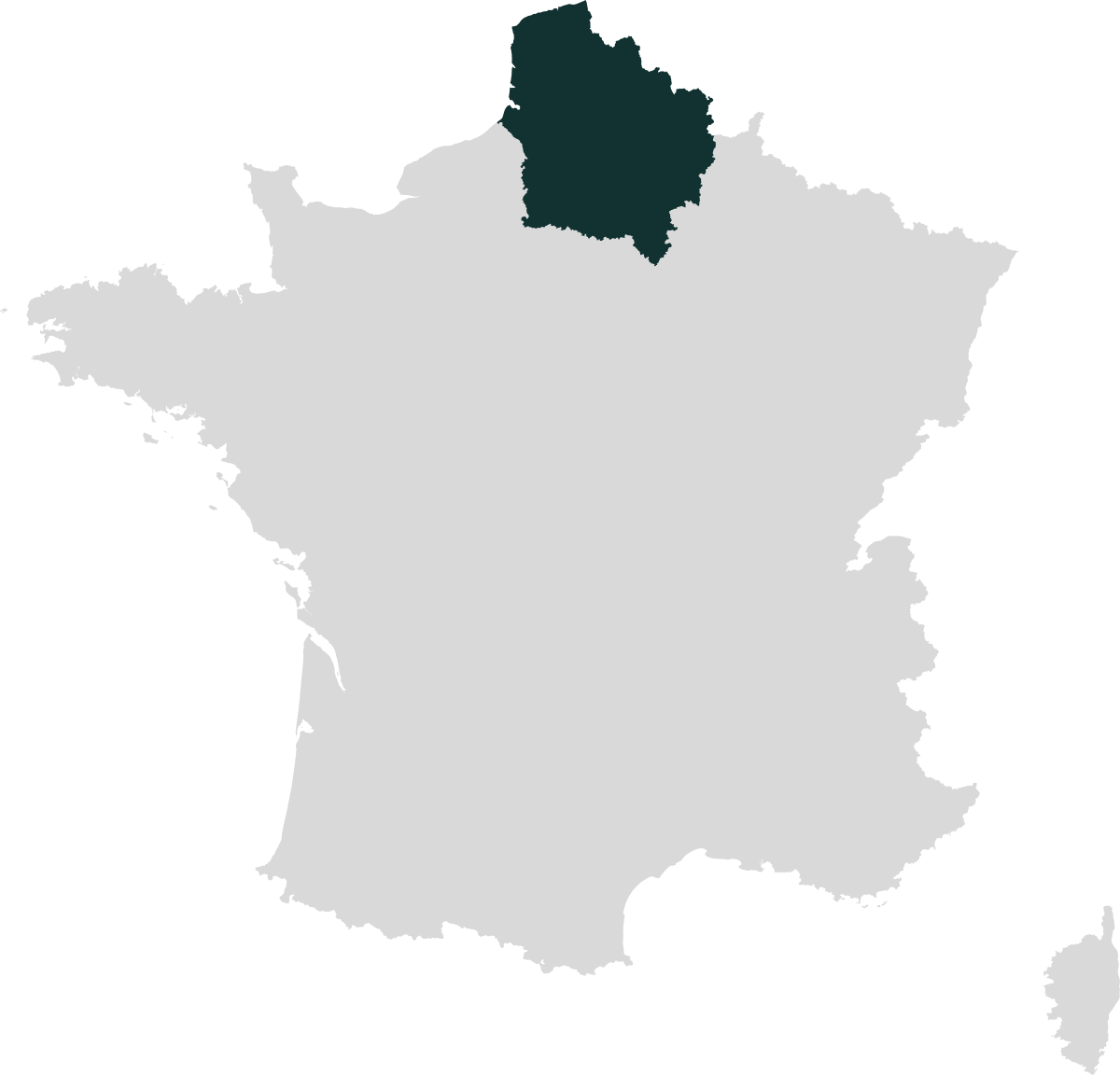 Carte de la région Hauts-de-France