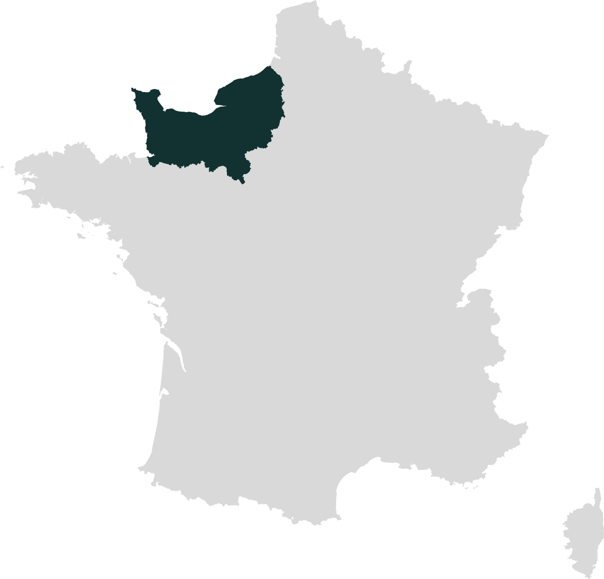 Carte de la région Normandie