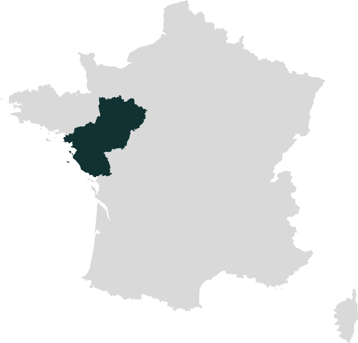 Carte de la région Pays de la Loire