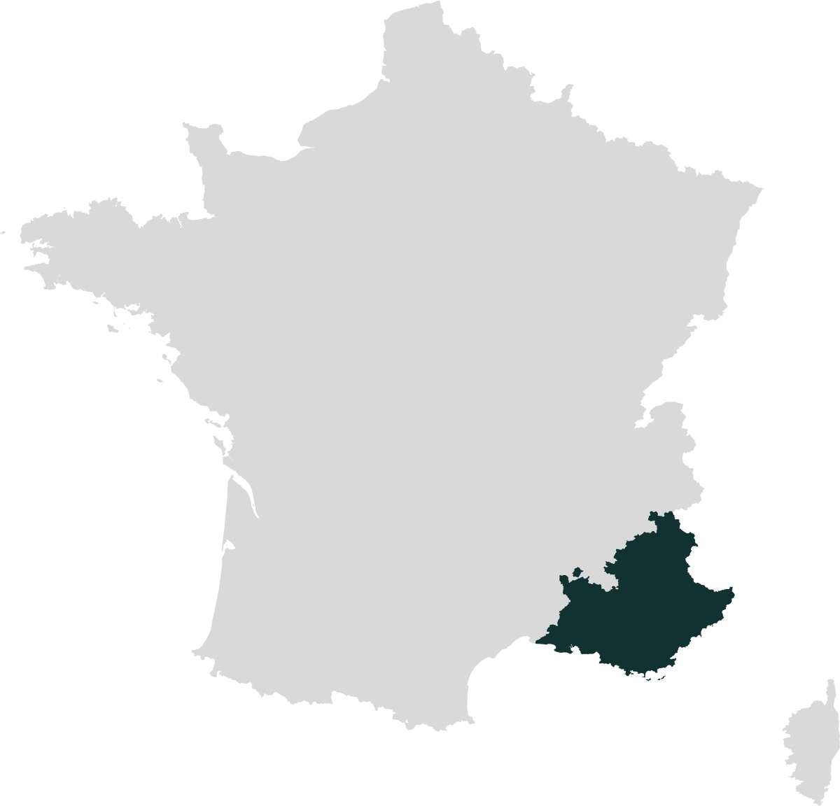 Carte de la région Provence-Alpes-Côte d'Azur